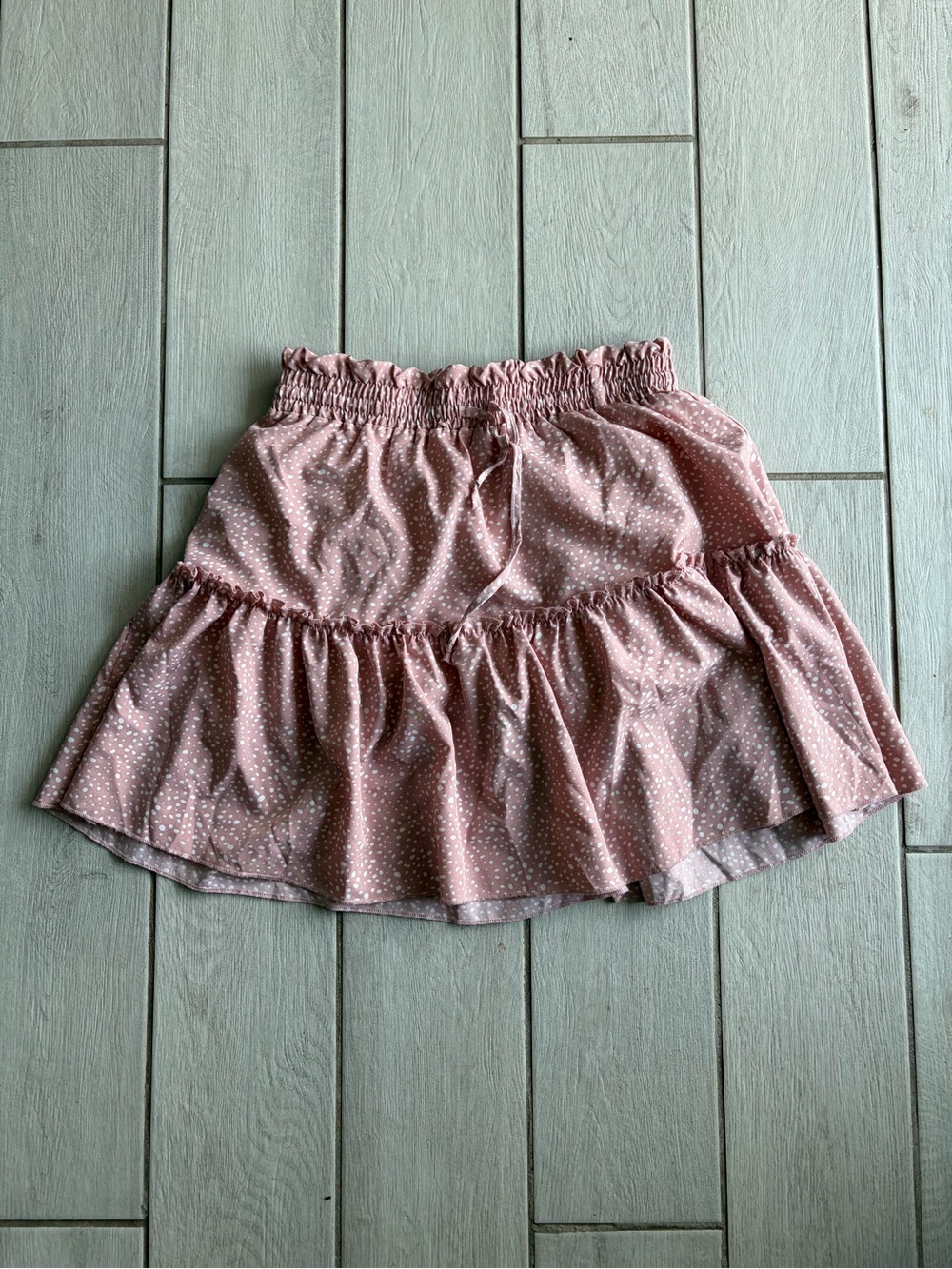 Women’s Pink Polka Dot Tiered Skirt